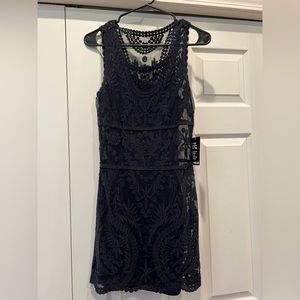 Express Lace Navy Blue Dress